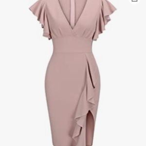 Ruffled Cocktail PencilDress